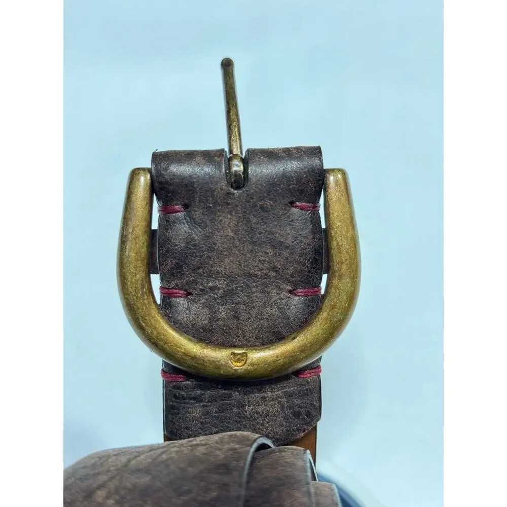 TORINO U.S.A. Brown Leather Alligator Embossed Belt size 36